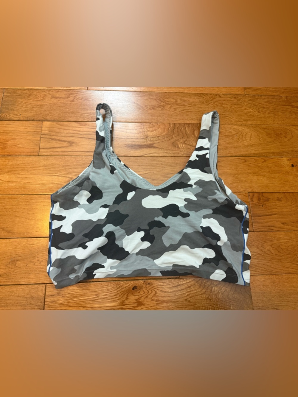 Aerie Offline Camo Cropped Tank with Built-In Bra - Picture 2 of 4